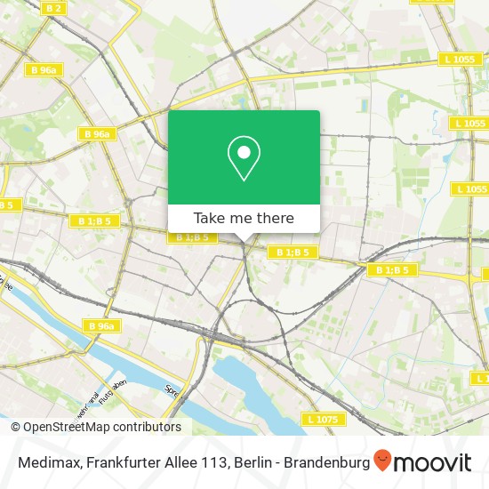 Medimax, Frankfurter Allee 113 Karte