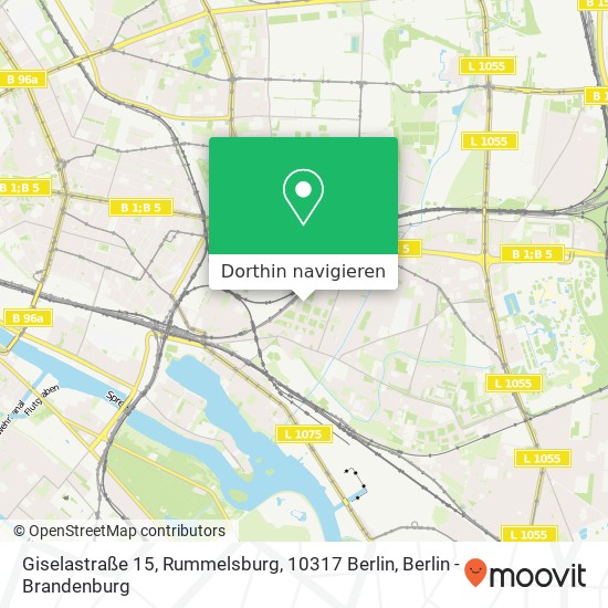 Giselastraße 15, Rummelsburg, 10317 Berlin Karte