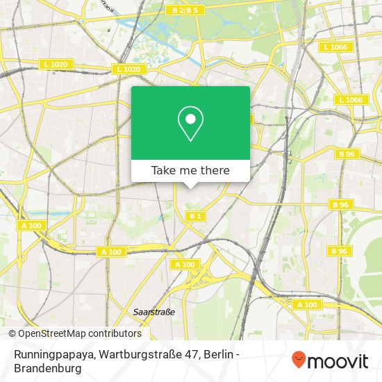 Runningpapaya, Wartburgstraße 47 Karte