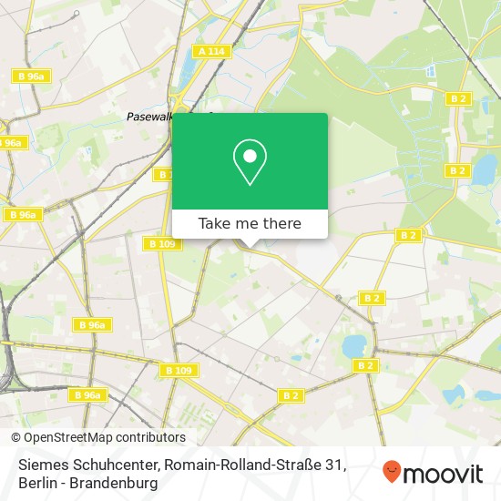 Siemes Schuhcenter, Romain-Rolland-Straße 31 Karte