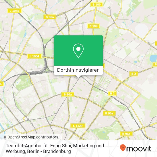 Teambit-Agentur für Feng Shui, Marketing und Werbung, Pappelallee 55 Karte