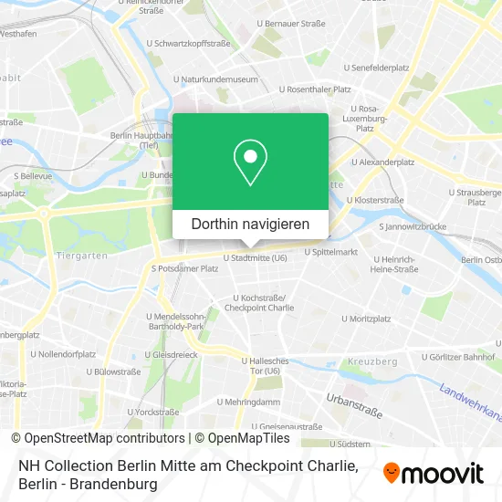 NH Collection Berlin Mitte am Checkpoint Charlie Karte