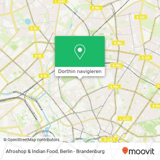 Afroshop & Indian Food, Brunnenstraße 111A Karte