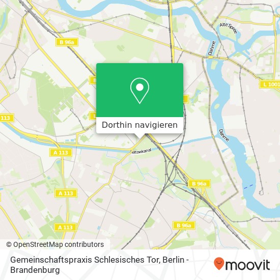 Gemeinschaftspraxis Schlesisches Tor, Köpenicker Straße 1 Karte