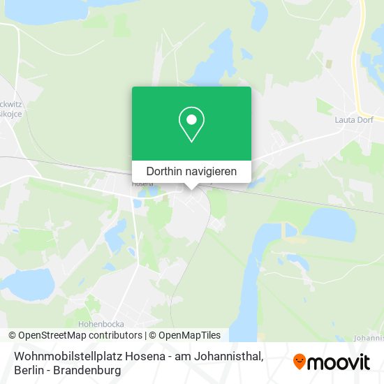 Wohnmobilstellplatz Hosena - am Johannisthal Karte