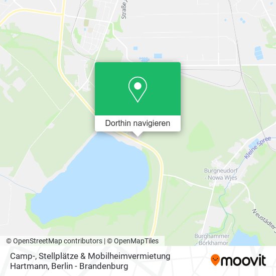 Camp-, Stellplätze & Mobilheimvermietung Hartmann Karte