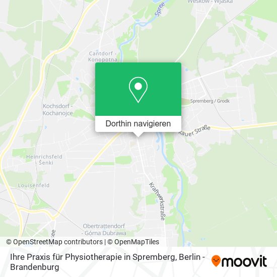 Ihre Praxis für Physiotherapie in Spremberg Karte