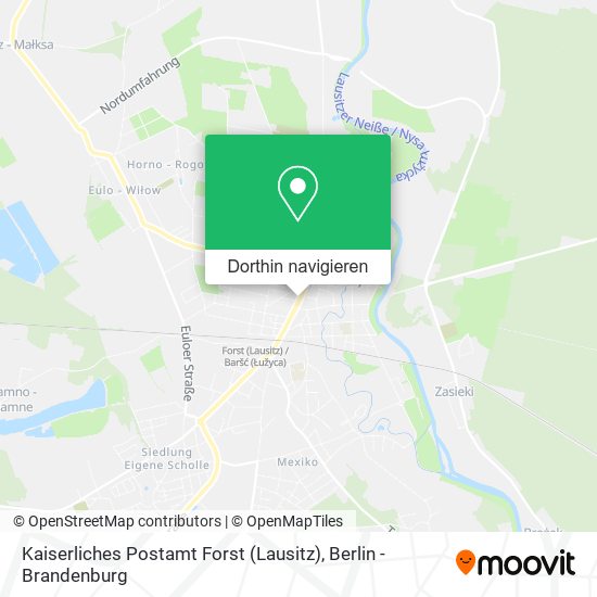 Kaiserliches Postamt Forst (Lausitz) Karte