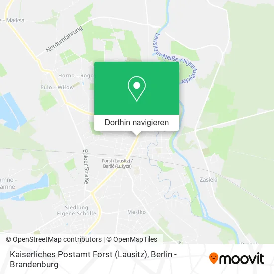 Kaiserliches Postamt Forst (Lausitz) Karte