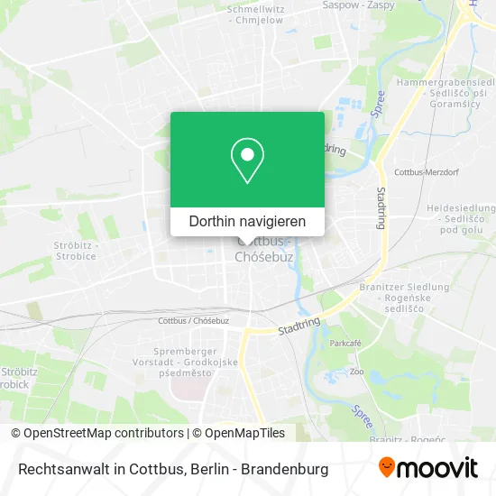 Rechtsanwalt in Cottbus Karte
