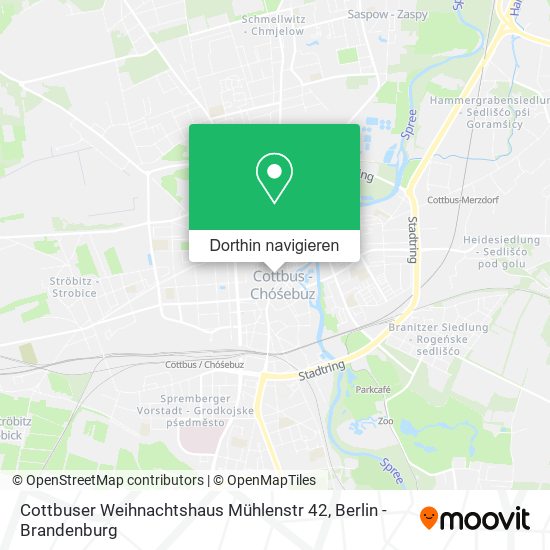 Cottbuser Weihnachtshaus Mühlenstr 42 Karte
