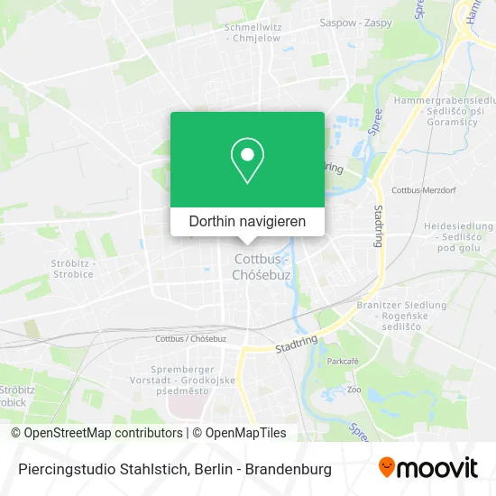 Piercingstudio Stahlstich Karte