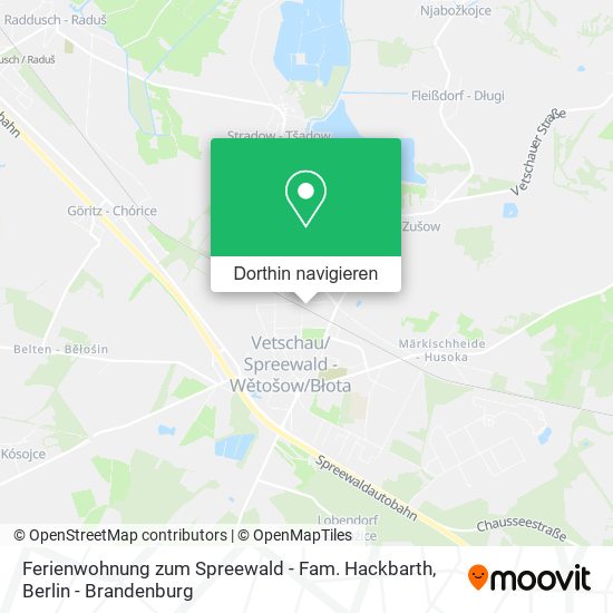 Ferienwohnung zum Spreewald - Fam. Hackbarth Karte