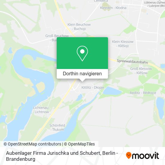 Aubenlager Firma Jurischka und Schubert Karte