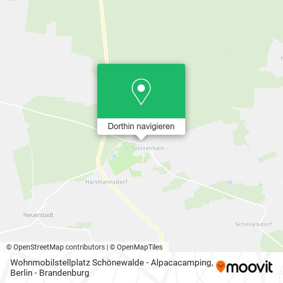 Wohnmobilstellplatz Schönewalde - Alpacacamping Karte