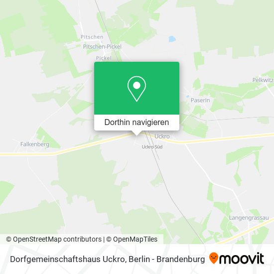 Dorfgemeinschaftshaus Uckro Karte