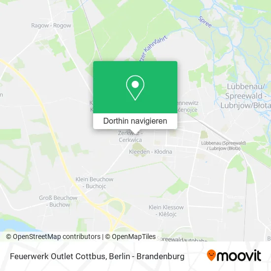 Feuerwerk Outlet Cottbus Karte