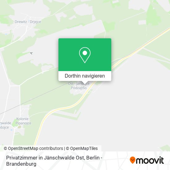 Privatzimmer in Jänschwalde Ost Karte