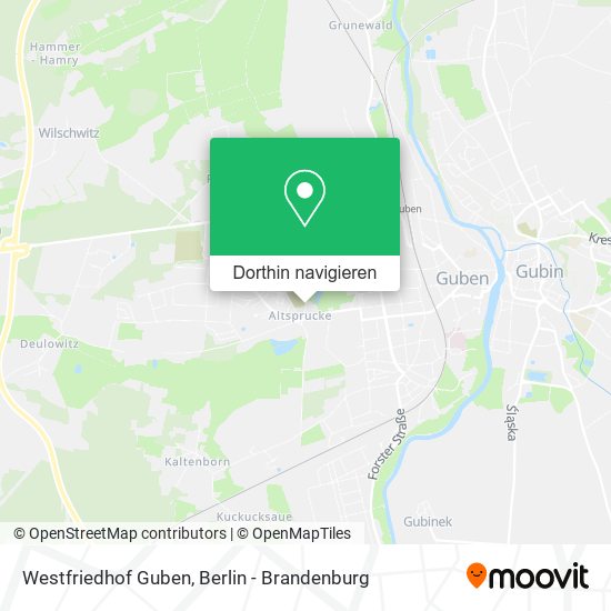 Westfriedhof Guben Karte