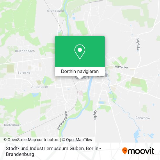 Stadt- und Industriemuseum Guben Karte
