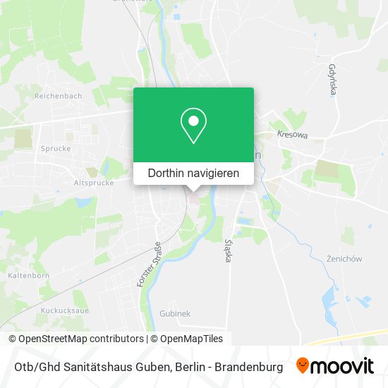 Otb/Ghd Sanitätshaus Guben Karte