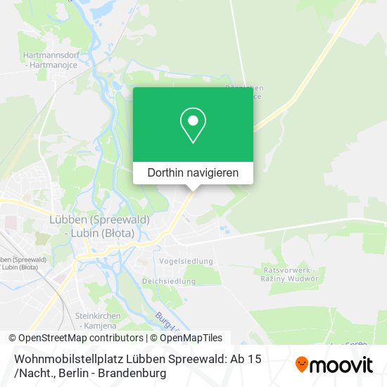 Wohnmobilstellplatz Lübben Spreewald: Ab 15 /Nacht. Karte