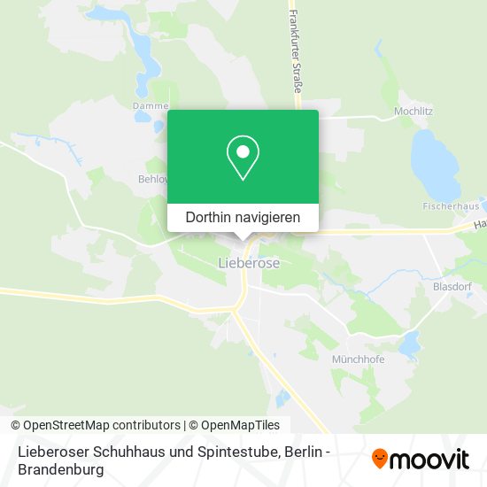 Lieberoser Schuhhaus und Spintestube Karte