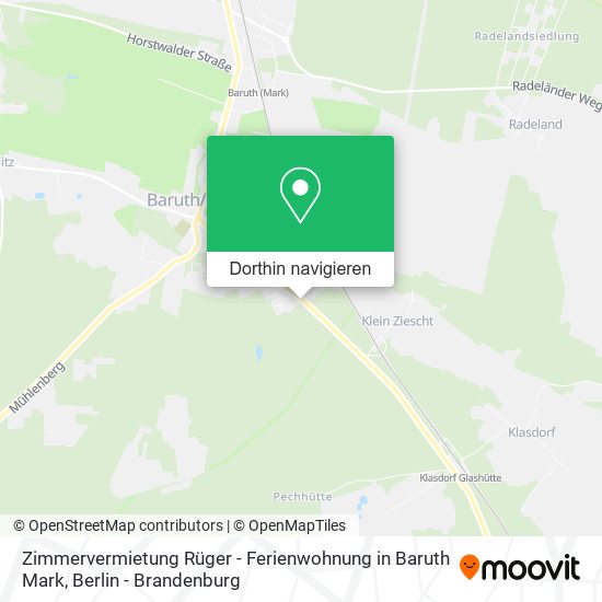 Zimmervermietung Rüger - Ferienwohnung in Baruth Mark Karte