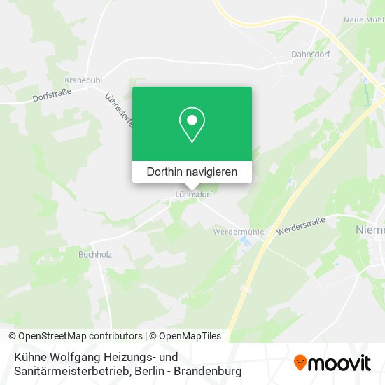 Kühne Wolfgang Heizungs- und Sanitärmeisterbetrieb Karte