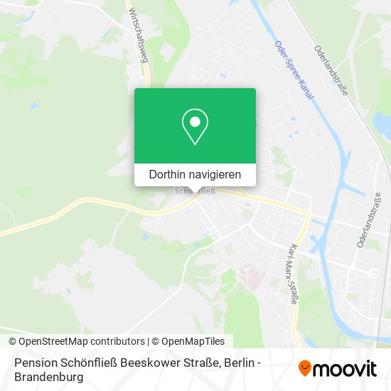 Pension Schönfließ Beeskower Straße Karte