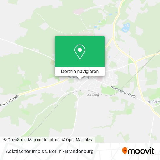 Asiatischer Imbiss Karte