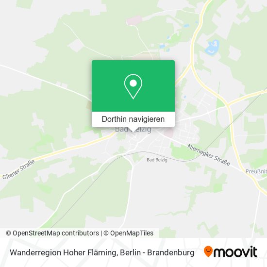 Wanderregion Hoher Fläming Karte