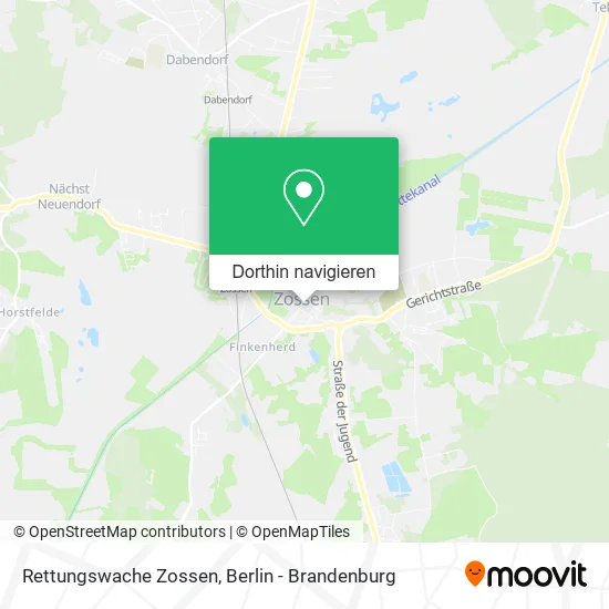 Rettungswache Zossen Karte
