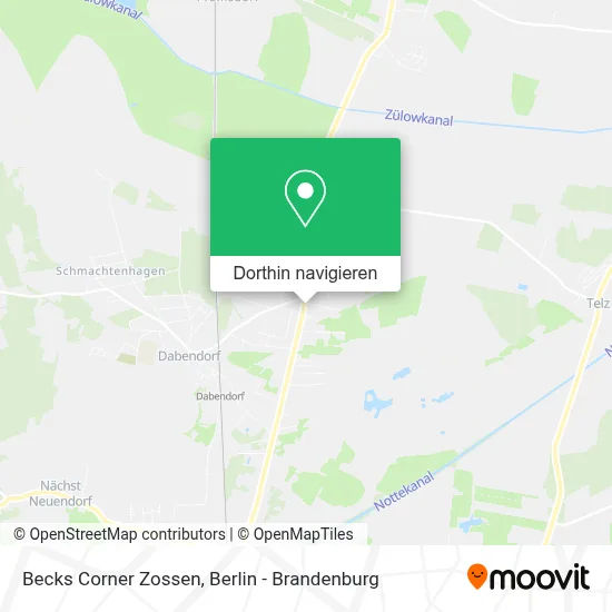 Becks Corner Zossen Karte