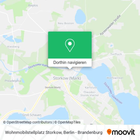 Wohnmobilstellplatz Storkow Karte