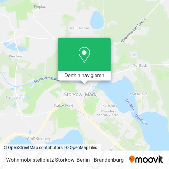 Wohnmobilstellplatz Storkow Karte