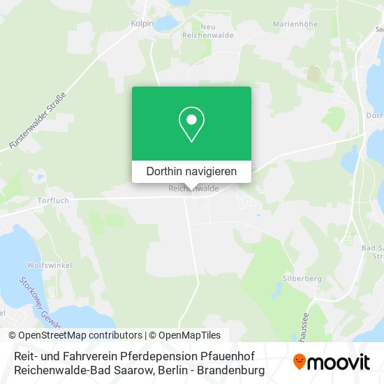 Reit- und Fahrverein Pferdepension Pfauenhof Reichenwalde-Bad Saarow Karte
