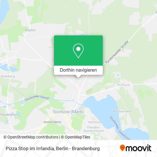 Pizza Stop im Irrlandia Karte