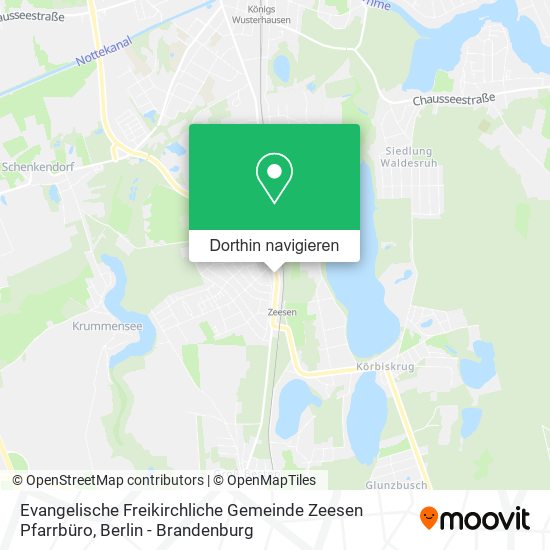 Evangelische Freikirchliche Gemeinde Zeesen Pfarrbüro Karte