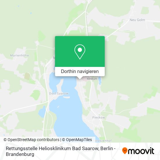 Rettungsstelle Heliosklinikum Bad Saarow Karte