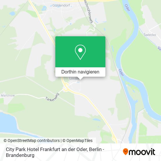 City Park Hotel Frankfurt an der Oder Karte