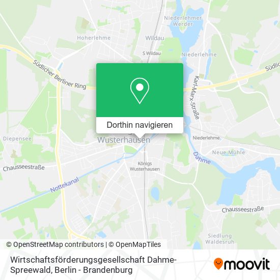 Wirtschaftsförderungsgesellschaft Dahme-Spreewald Karte
