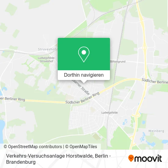 Verkehrs-Versuchsanlage Horstwalde Karte