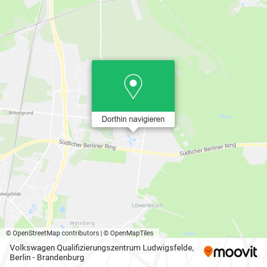 Volkswagen Qualifizierungszentrum Ludwigsfelde Karte
