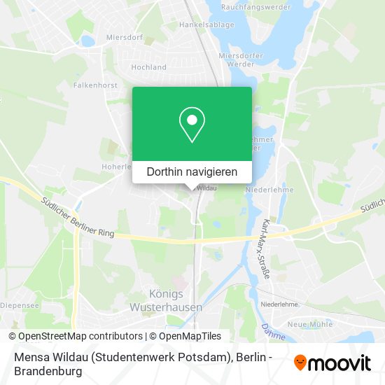 Mensa Wildau (Studentenwerk Potsdam) Karte