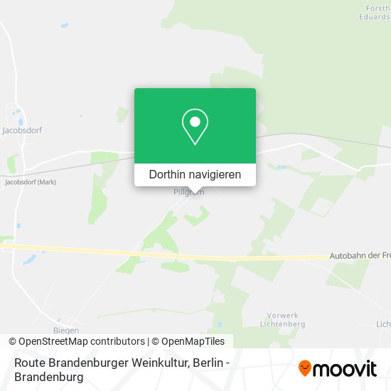 Route Brandenburger Weinkultur Karte
