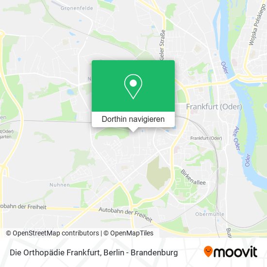 Die Orthopädie Frankfurt Karte