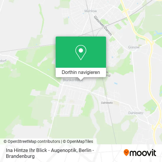 Ina Hintze Ihr Blick - Augenoptik Karte