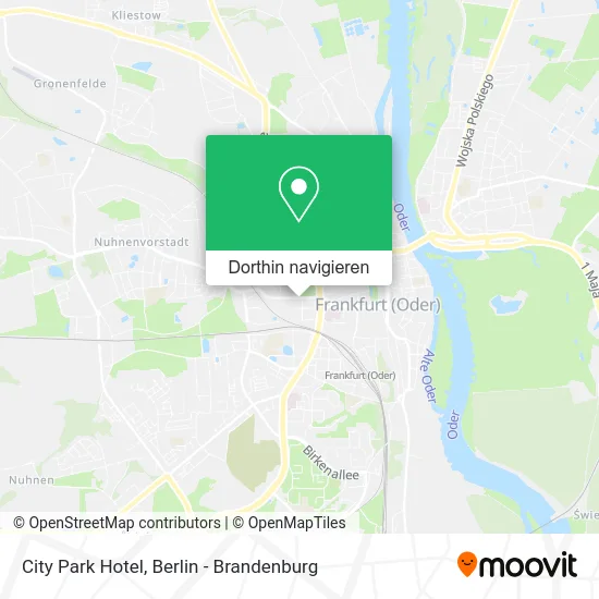 City Park Hotel Karte