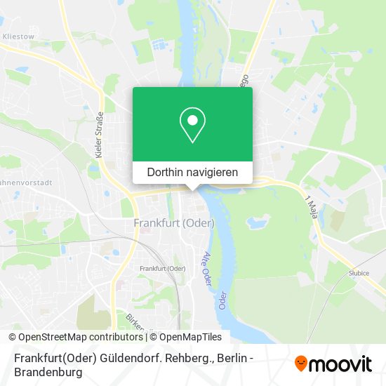 Frankfurt(Oder) Güldendorf. Rehberg. Karte